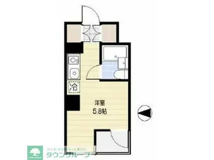 国分寺シティハイツ(ワンルーム/4階)の間取り写真