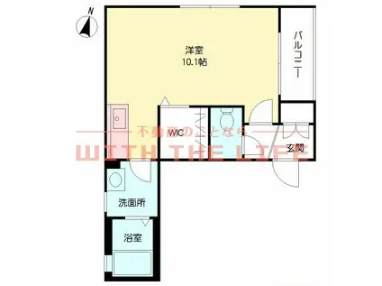 BEREO矢野(ワンルーム/2階)の間取り写真