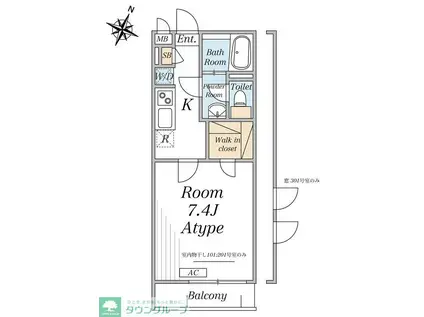 リブリ・さいたま市桜区中島3(1K/1階)の間取り写真