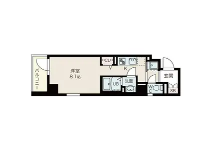 サンハート岐阜(ワンルーム/3階)の間取り写真