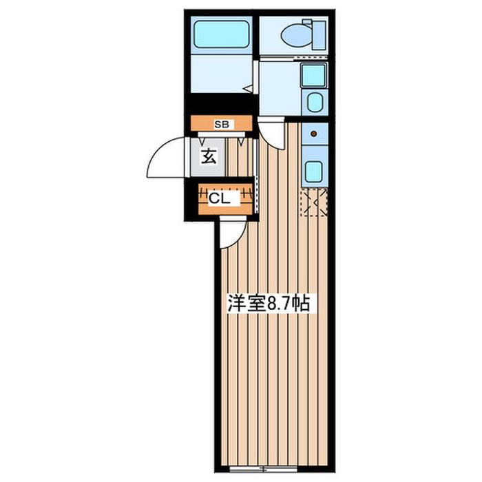 REFINA晩翠(ワンルーム/3階)の間取り写真