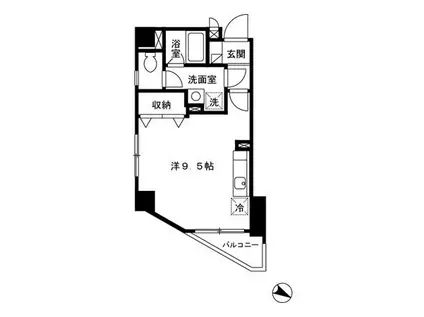 ヴェルシャトレー(ワンルーム/5階)の間取り写真