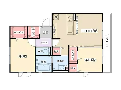 グランドブリーズ(2LDK/2階)の間取り写真