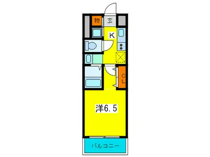 ジュネーゼグラン淀屋橋(1K/8階)の間取り写真