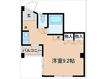 スイートメント高岡町(ワンルーム/3階)の間取り写真