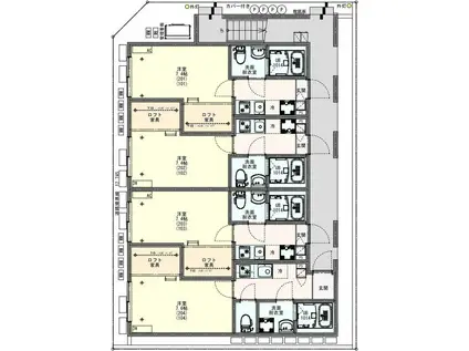 KLEIS東大和市(1K/1階)の間取り写真