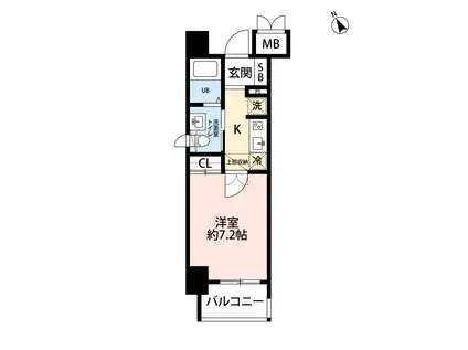 サヴォイ オーサーズプレイス(1K/3階)の間取り写真