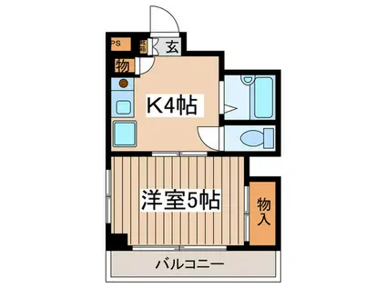 プラネット南橋本(1K/7階)の間取り写真