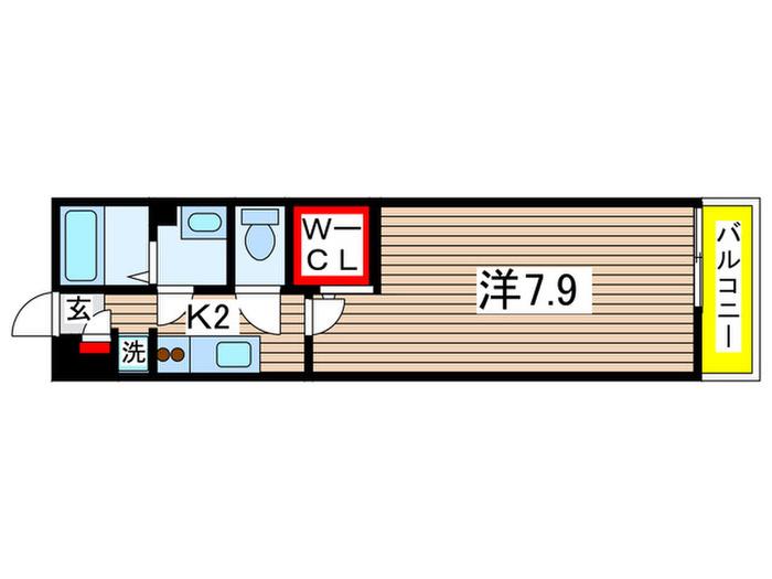 グレイス千葉中央(1K/3階)の間取り写真