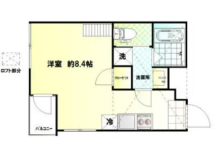 アウラ大島(ワンルーム/4階)の間取り写真