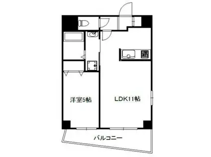 ヨコハマ ベイ ダイヤモンド ストリーム(1LDK/2階)の間取り写真