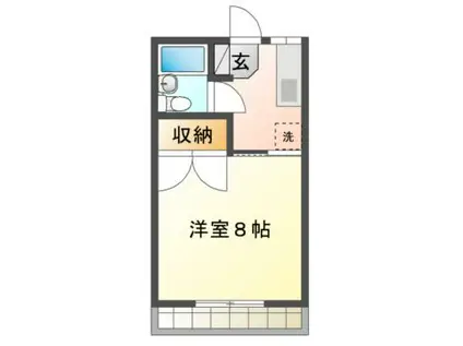 メゾン瀬上(1K/2階)の間取り写真