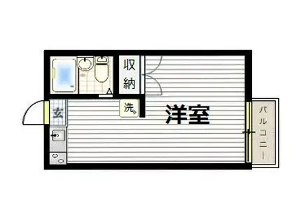 ハイム田中(1K/2階)の間取り写真