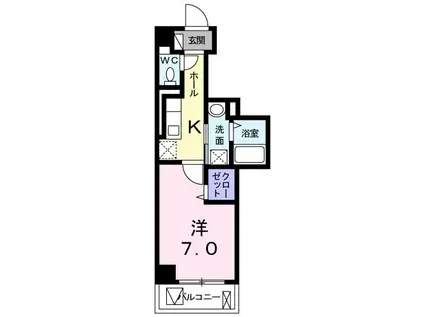 KSコート京都(1K/3階)の間取り写真