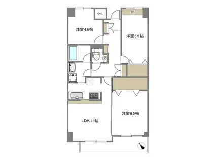 ZSTYLE ジースタイル(3LDK/3階)の間取り写真