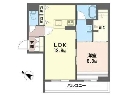アンビエラ春岡(1LDK/2階)の間取り写真