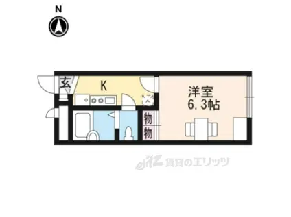 レオパレス 大宮(1K/2階)の間取り写真