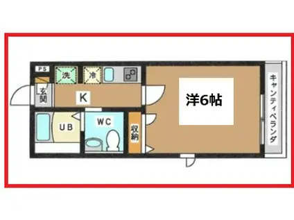 シルファ(1K/2階)の間取り写真