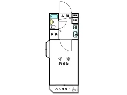 ドルメン要町(1K/3階)の間取り写真