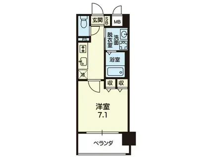 クロノス8子飼橋(1K/8階)の間取り写真