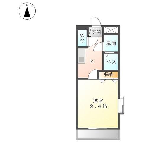 ルミナスハイツ(1K/2階)の間取り写真