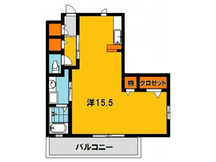 アーティストリー(ワンルーム/1階)の間取り写真