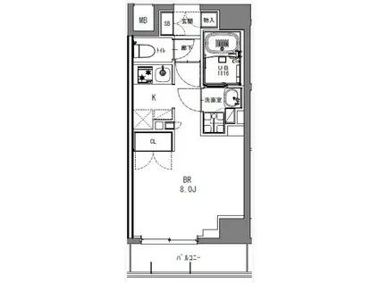  S-レジデンス日本橋馬喰町(1K/9階)の間取り写真