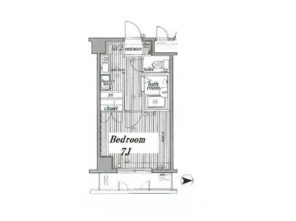 サンテミリオン芦花公園(1K/5階)の間取り写真