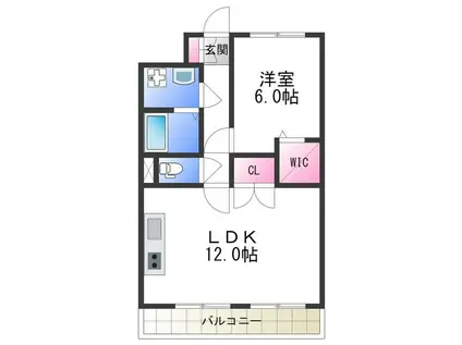 FIDES ROSA(1LDK/5階)の間取り写真