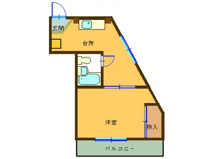 ヘリオス相互378方南町パートI(1DK/2階)の間取り写真