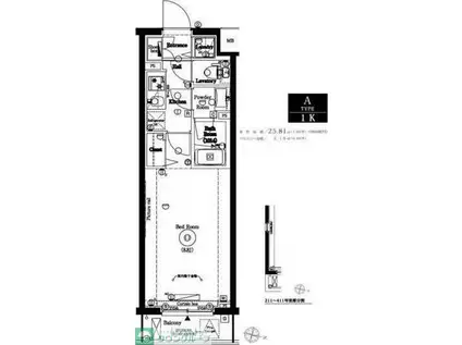 AXAS上板橋(1K/4階)の間取り写真