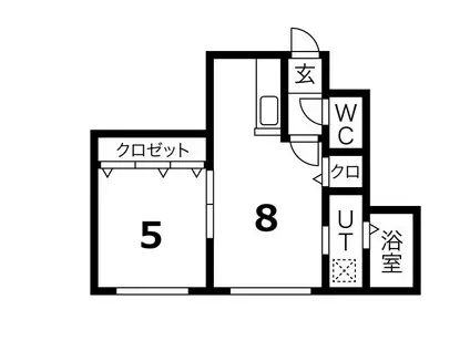 KN発寒4条(1LDK/2階)の間取り写真