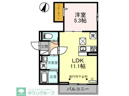 エクセレンテ(1LDK/3階)の間取り写真