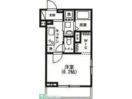 ルーチェ(1K/1階)の間取り写真