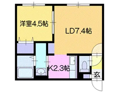 コンフォール中島(1LDK/1階)の間取り写真