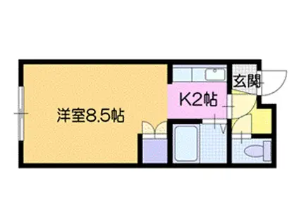 メゾンドコーラル(1K/3階)の間取り写真