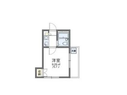 レオパレス落合(1K/2階)の間取り写真