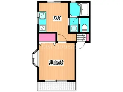 石川コーポIII(1DK/1階)の間取り写真