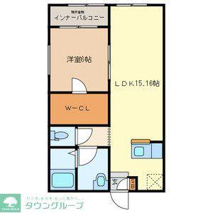 IMA V(1LDK/1階)の間取り写真