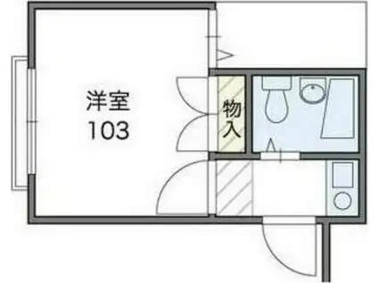 LIFIX本郷台(1K/1階)の間取り写真