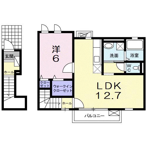 NK17(1LDK/2階)の間取り写真