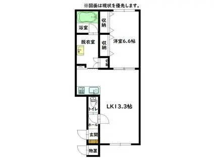 ボランチ2-2(1LDK/1階)の間取り写真