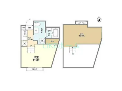 CHALETプラス駿河台(1K/2階)の間取り写真