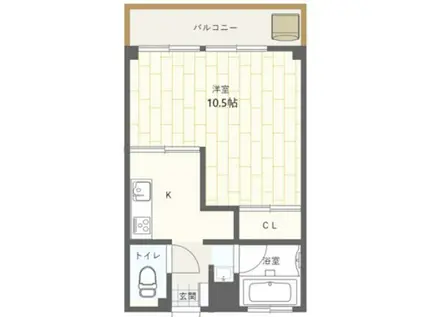 信栄第二マンション(1K/3階)の間取り写真