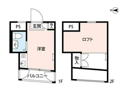 ボヌール上石神井(ワンルーム/4階)の間取り写真