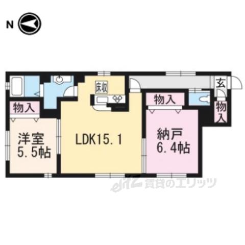 シャーメゾン舞鶴(2LDK/2階)の間取り写真