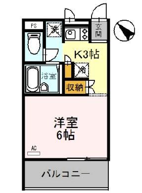 ASAHI(1K/1階)の間取り写真