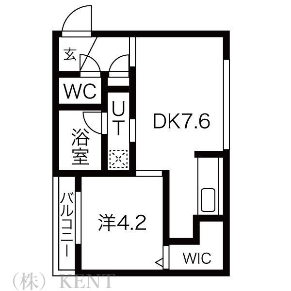 CHERISIS南6条(1LDK/2階)の間取り写真