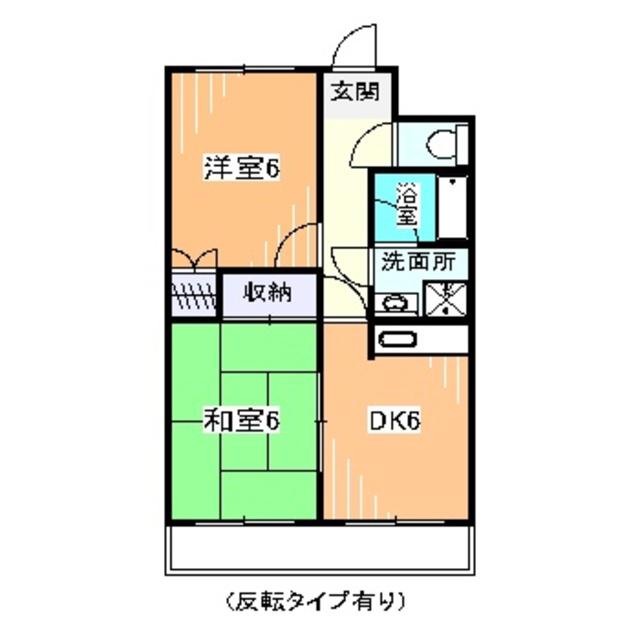 メゾンモンブラン(2DK/5階)の間取り写真