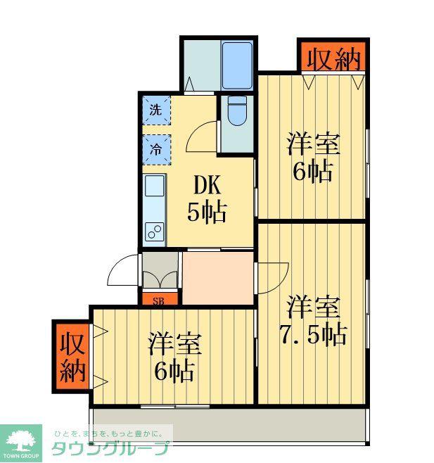 高崎プラザビル(3DK/9階)の間取り写真